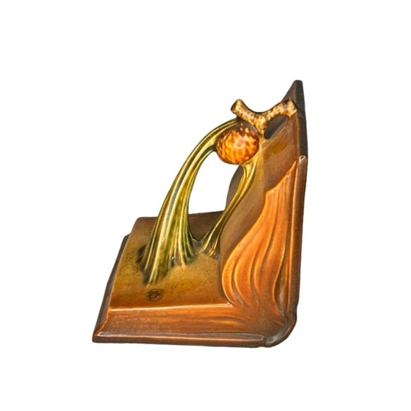 Vintage Art Nouveau Pine Cone Bookends Bronze Metallic Finish Library Home Decor - Picture 3 of 6